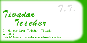 tivadar teicher business card